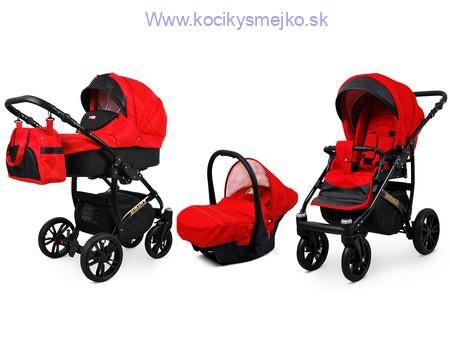 Kočík 3v1 Miracle Red Deluxe