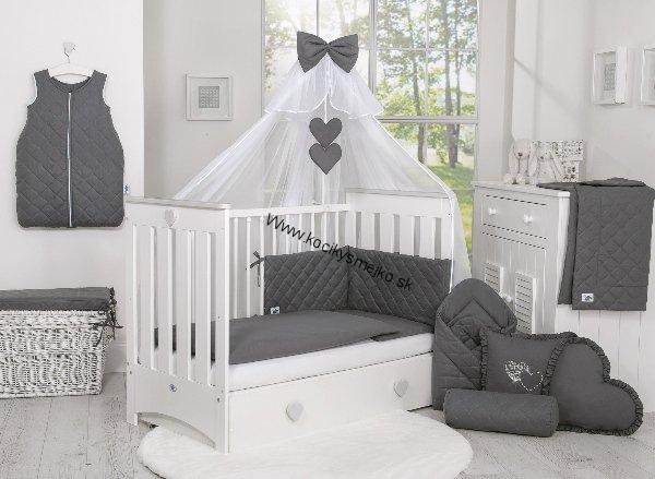 Dětská postýlka kompletní výbava ROYAL PIK -varianta antracit