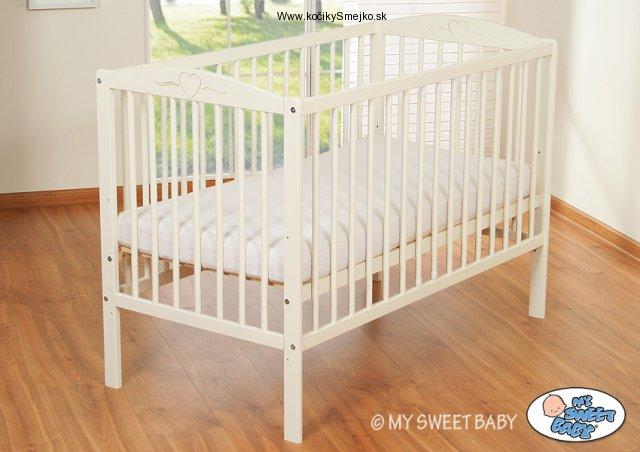 Postieľka SRDIEČKA biela