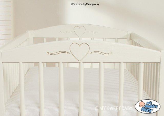 Postieľka SRDIEČKA biela