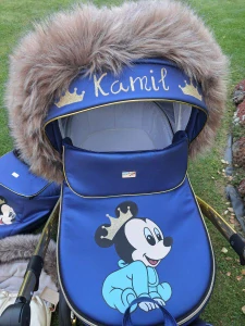 Ručne maľovaný kočík Mickey 3V1