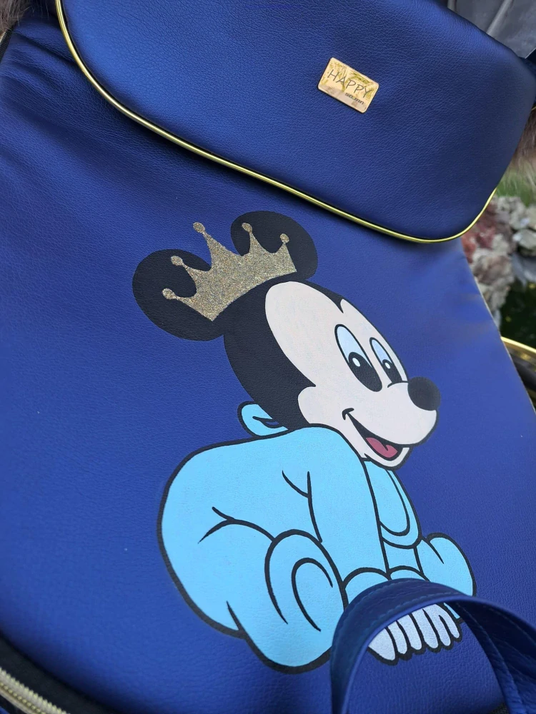 Ručne maľovaný kočík Mickey 3V1
