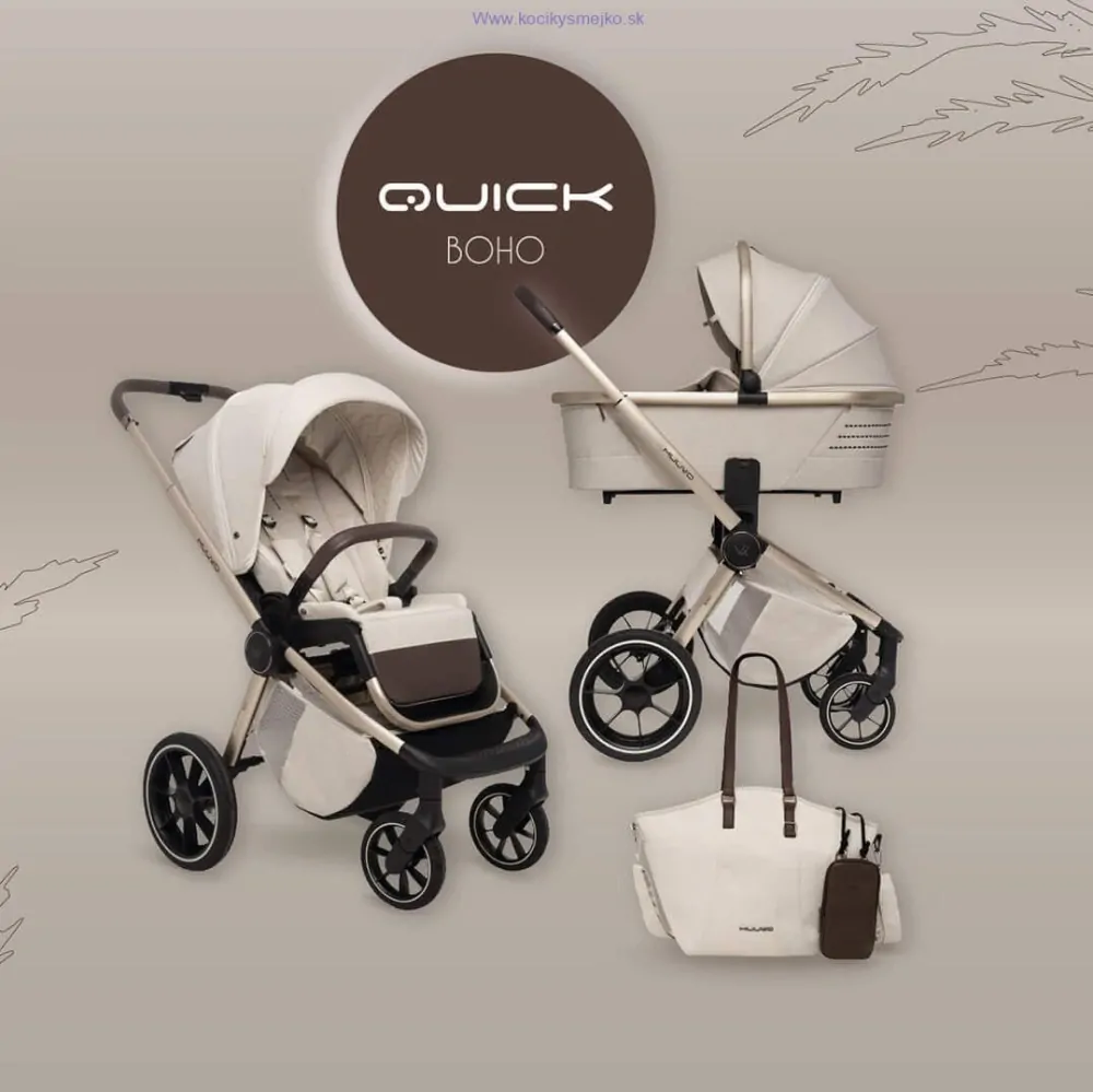 MUUVO Kočík kombinovaný Quick Boho Brown set 2v1