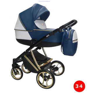 Kočík 3v1 Eco 34 Royal blue/White