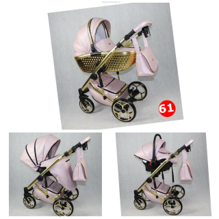 Kočík XSARA Exclusive +autosedačka ružový