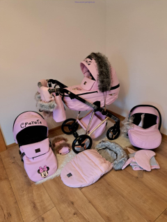 Ručne maľovaný kočík 3v1 Minnie