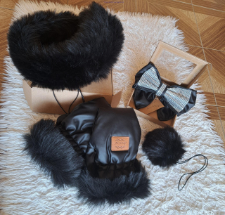 Set doplnkov ku kočiku-čierny