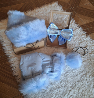 Set doplnkov ku kočiku-modrý