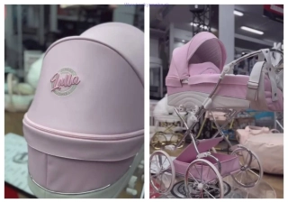 Kočík pre bábiky Junama Lulla ružový 01