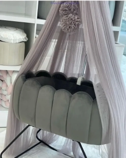 Luxury Detská kolíska Sivá