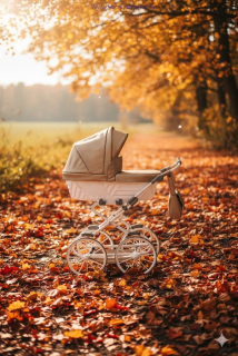 Kočík pre bábiky Rossie – Cappuccino metalic(eco koža)