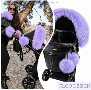 Kožušinka na kočík -fialová