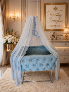 Luxury Detská kolíska Svetlo-modrá