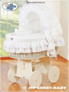 Luxusný kôš pre bábätko biely -102
