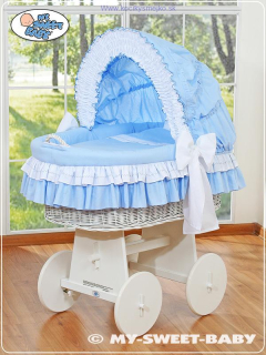 Luxusný kôš pre bábätko biely  Bellamy blue
